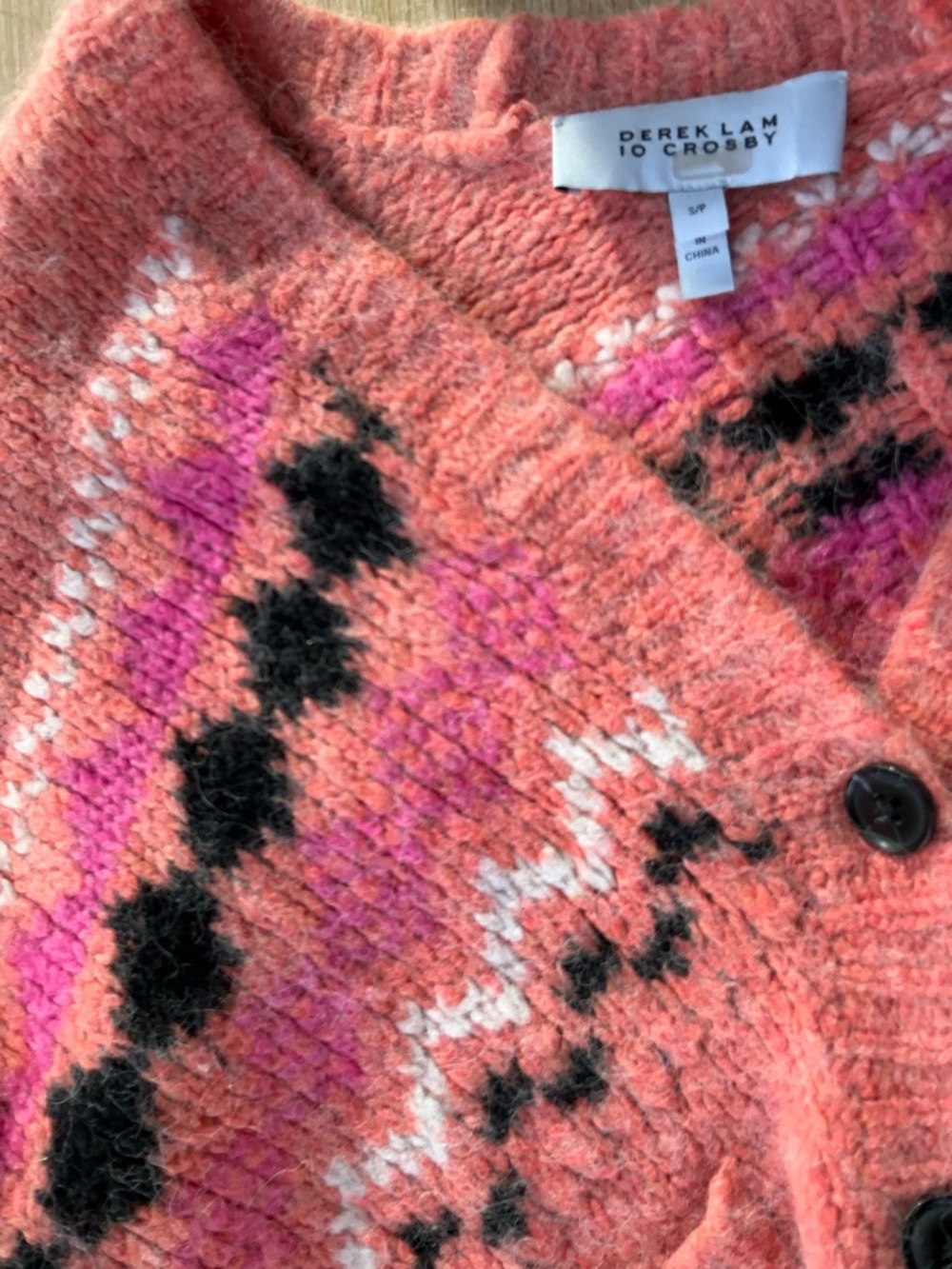 Derek Lam 10 Crosby Orange Cottagecore Alpaca & Wool Blend Cardigan Size Small - Picture 8 of 13